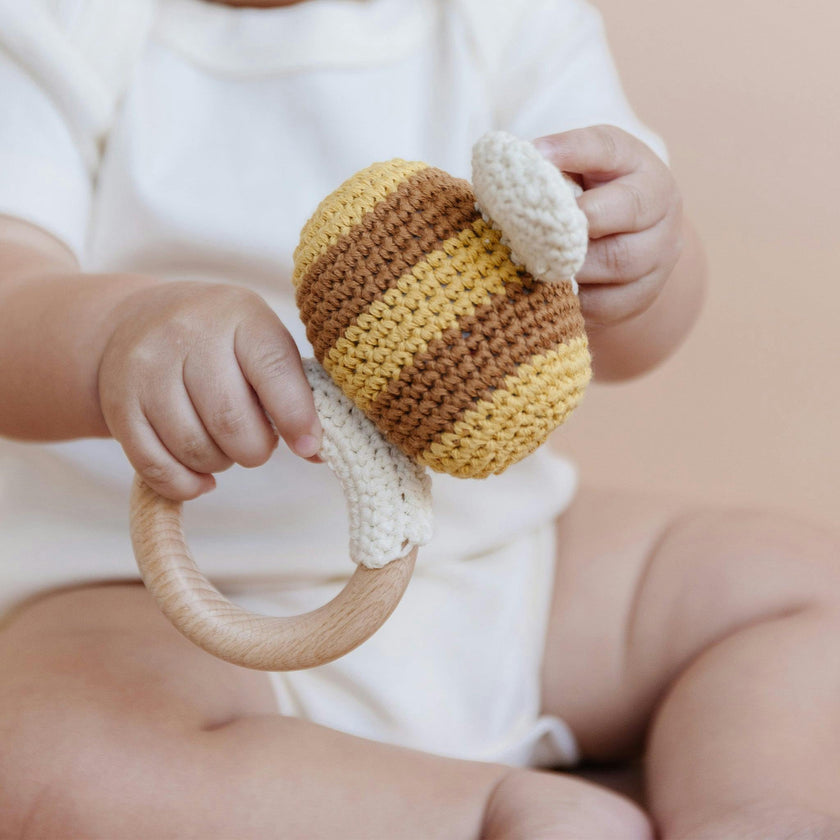 Bee Swaddle and Teether Set - Bee