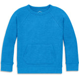 Kids heathered waffle pocket tee
