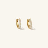 Mini Theodora Triple Diamond Hoop Earrings