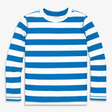 Kids long sleeve rash guard in stripe