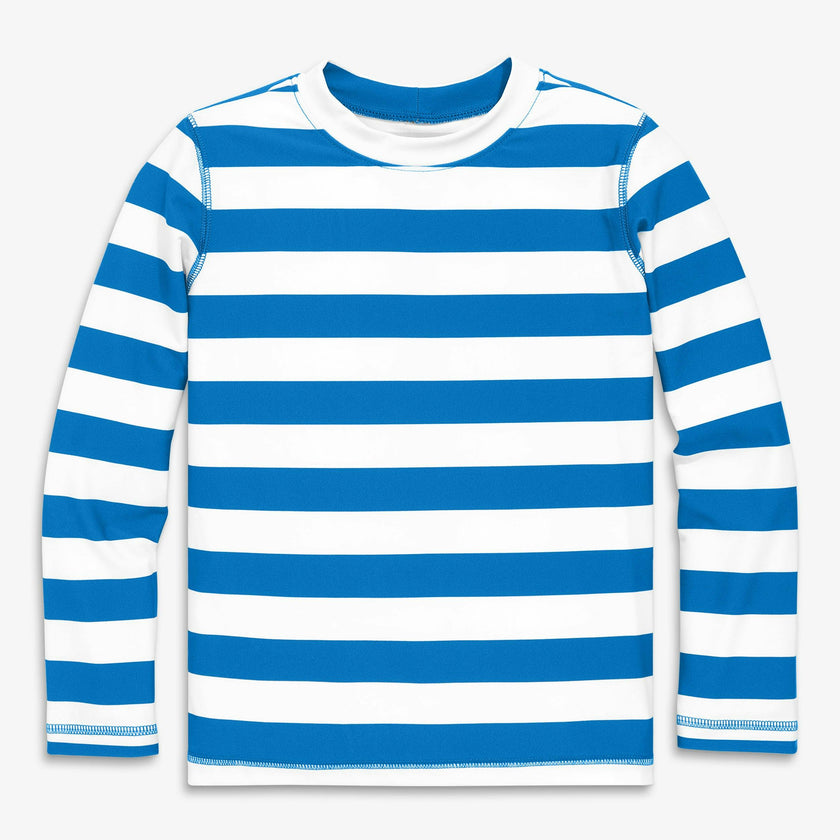 Kids long sleeve rash guard in stripe