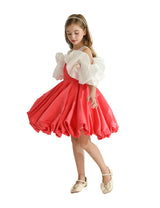 Red Silhouette White Sleeve Isadora Dress