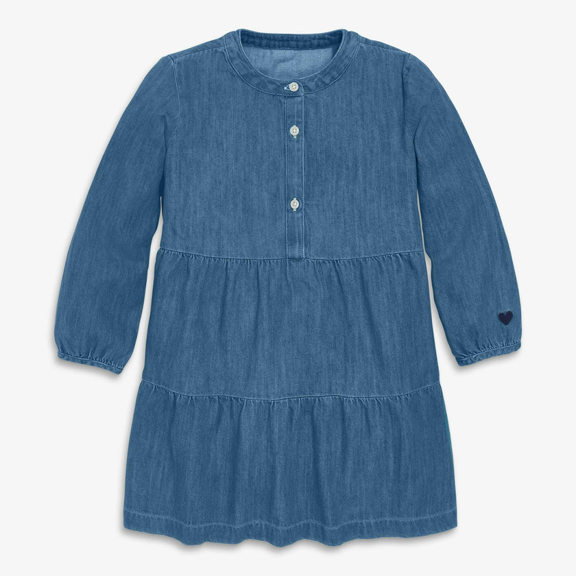 Kids chambray popover dress