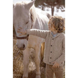 Shawl Collar Cable Knit Button-Down Cardigan