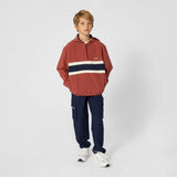 Crimson Rust Half-Zip Hoodie