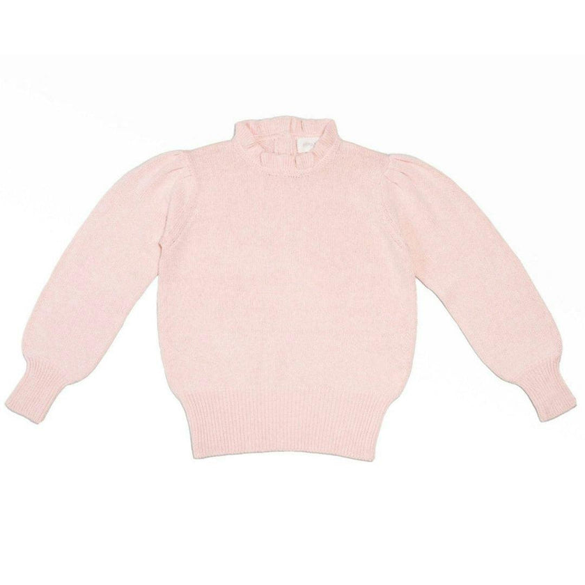 Ruffled Collared Jumper | Blush