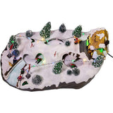 Motion LED Christmas Skiing Village