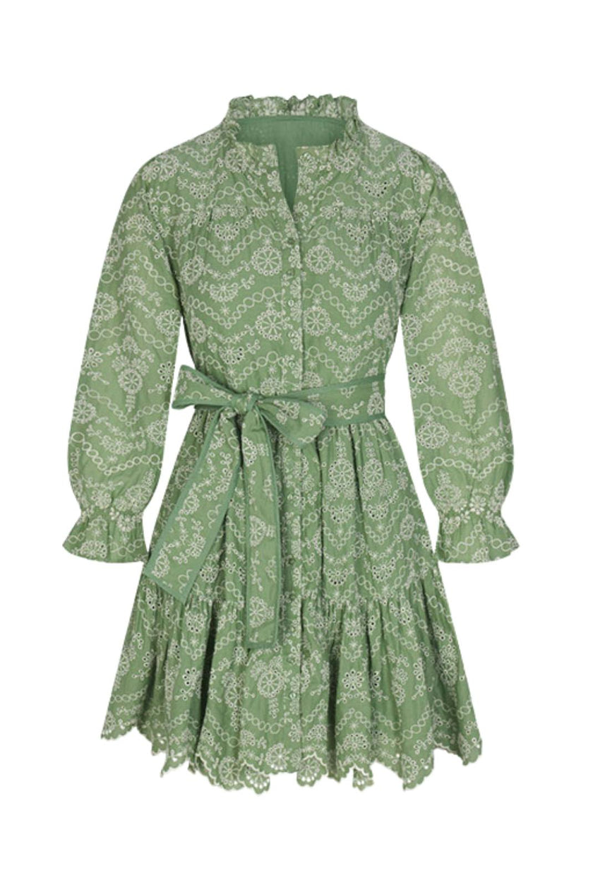 Jillian Dress in Mint Embroidery