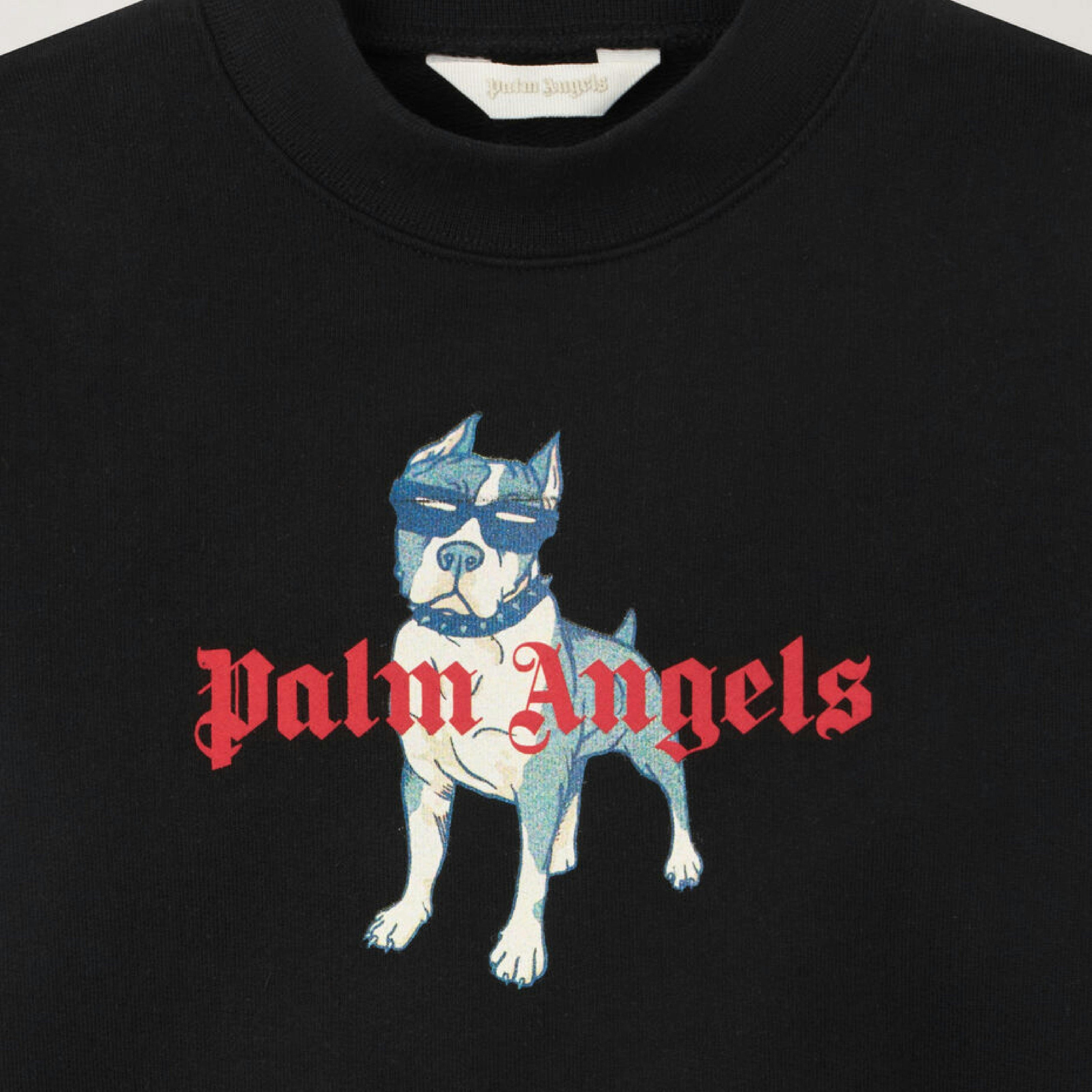Black Palm Dog Graphic Sweatshirt