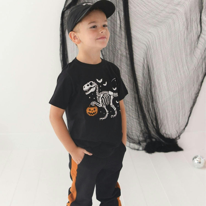 Black and Orange Striped Jogger