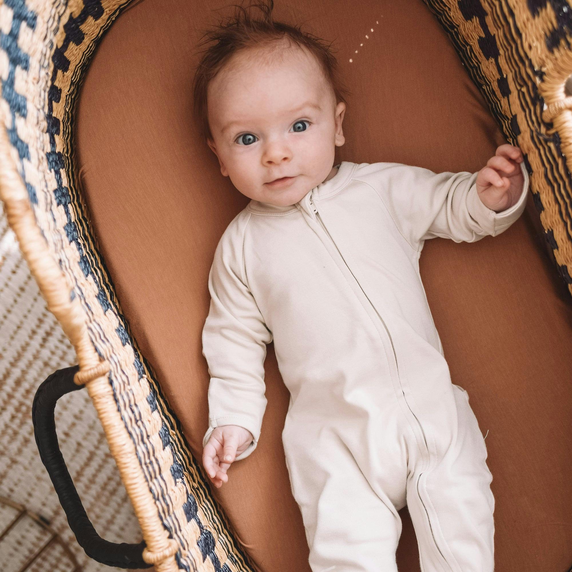 GROW WITH YOU FOOTIE | BIRCH — Bamboo Organic Cotton Blend, 0–6M