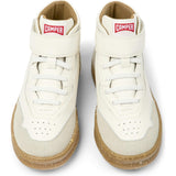 Runner Four Leather Ankle Velcro Nubuck Sneakers, White