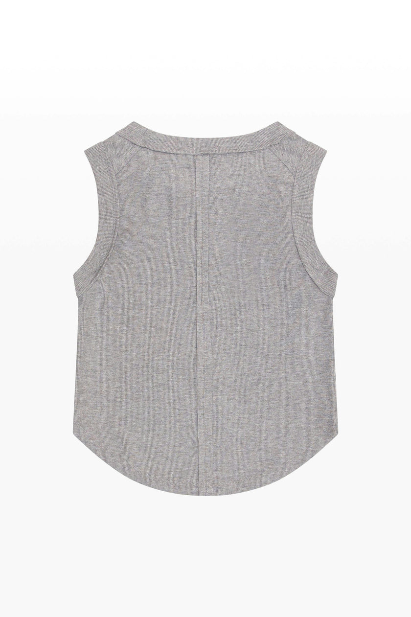 Ribbed Exposed Seam Tank Top