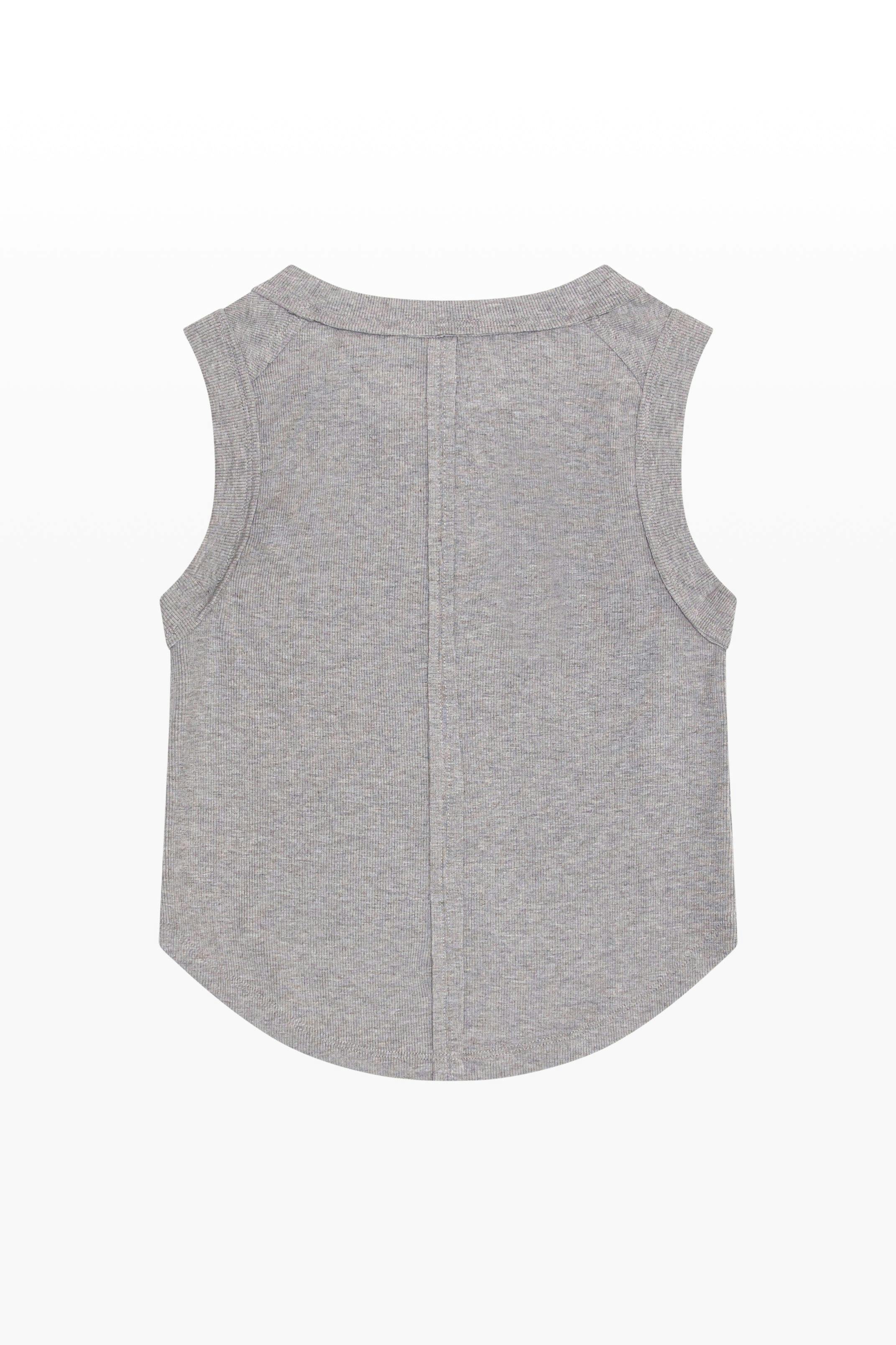 Ribbed Exposed Seam Tank Top