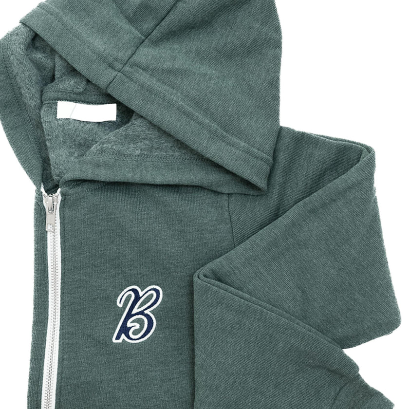 Hooded Zip-up Sweatshirt Retro Initial