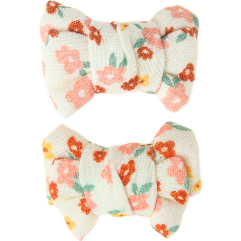 Pigtail Bow Hair Clips Set of 2 | Organic | Lille Cottage Club