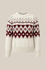 Acadia Sweater in Red & Cream