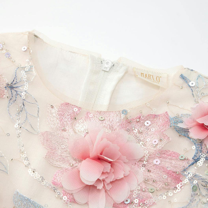 Rosalia Embroidered Mini Dress