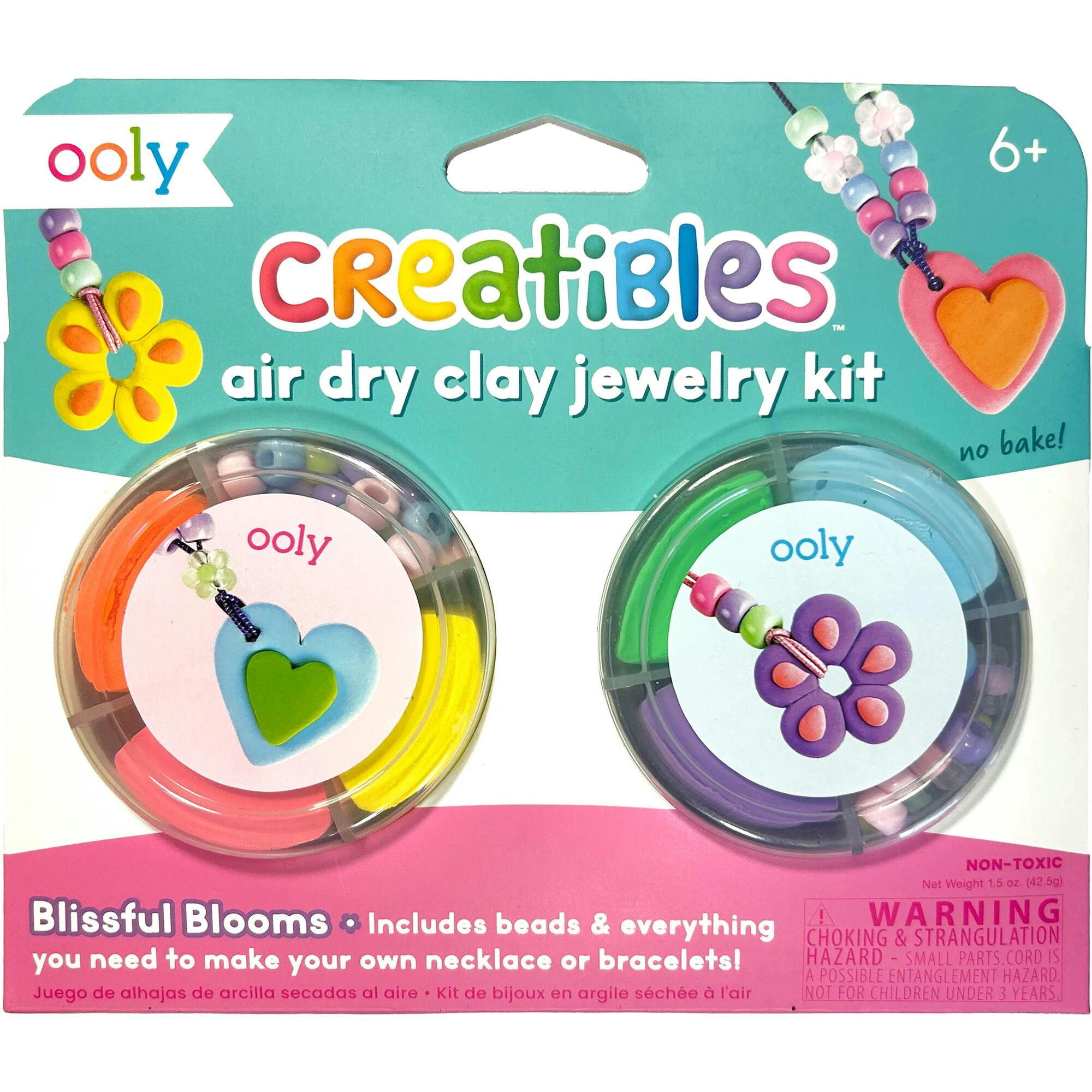 Creatibles Air Dry Clay Jewelry Kit - Blissful Blooms