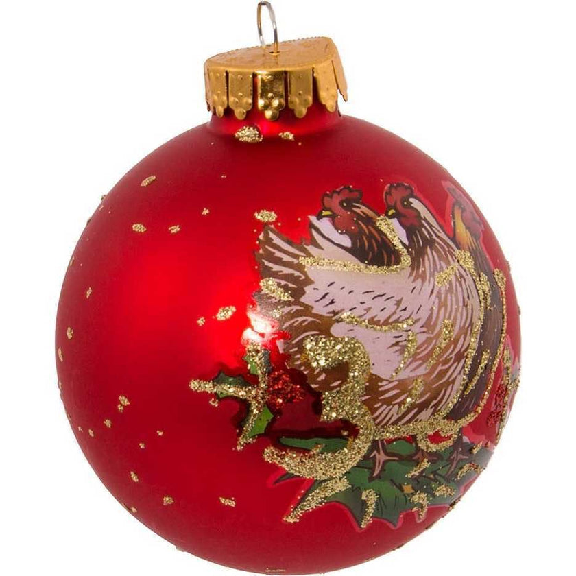 12 Days of Christmas Decorative Glass Ornaments