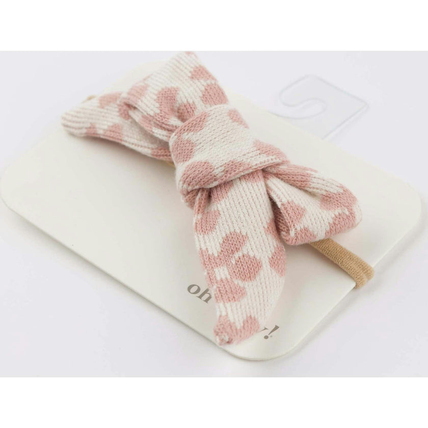 Mod Flowers Tie Bow Nylon Headband