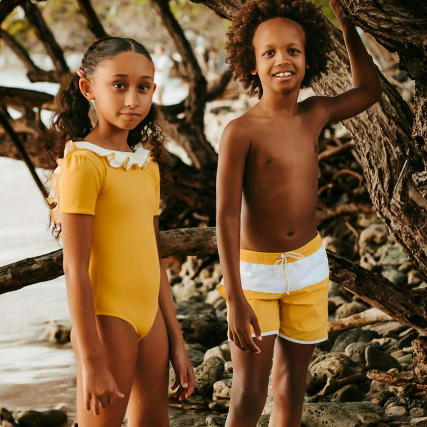 Jack Swim Shorts Sicilian Yellow And Ivory
