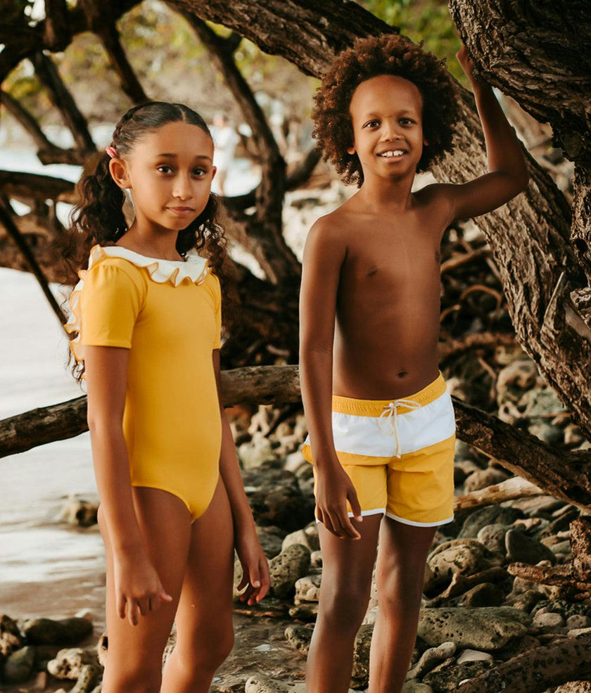 Jack Swim Shorts Sicilian Yellow And Ivory