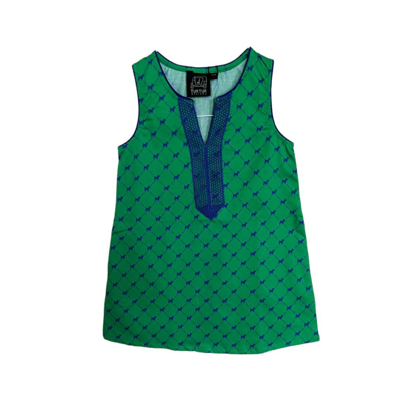 Puppies Green Shift Dress