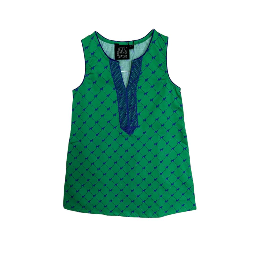 Puppies Green Shift Dress