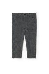 Herringbone Stretch Adjustable Waist Zip Front Pants