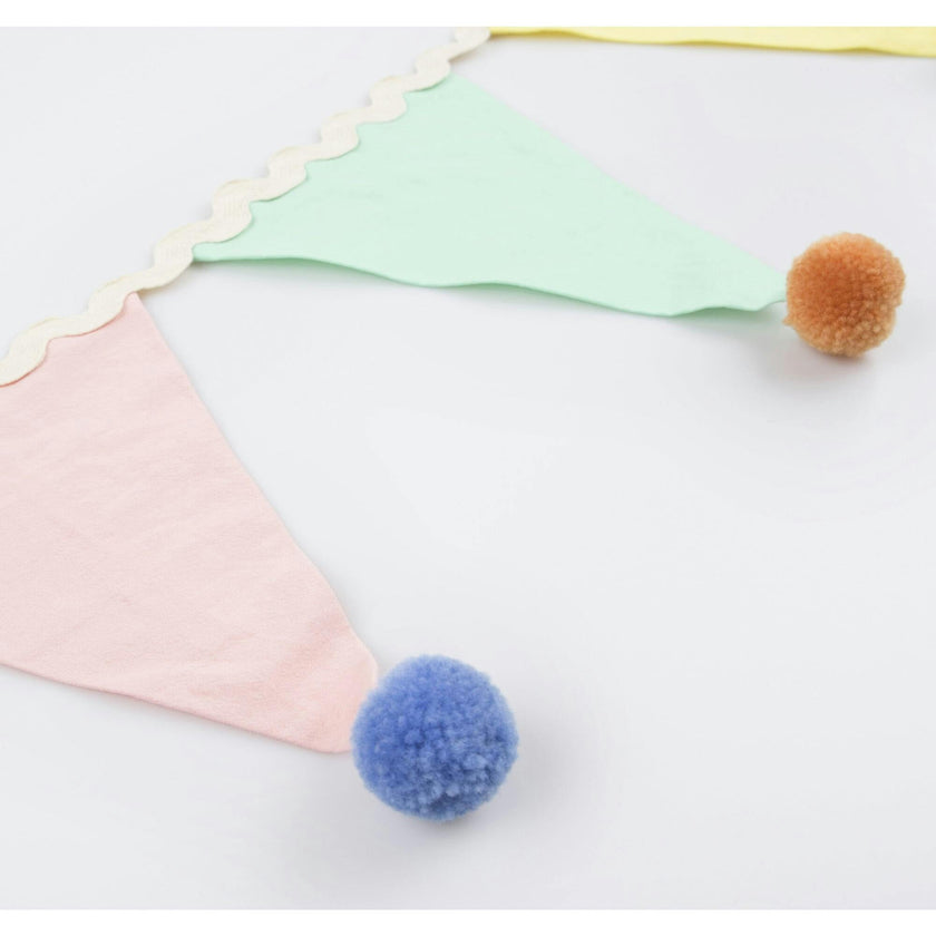 Pastel Pompom Flag Garland