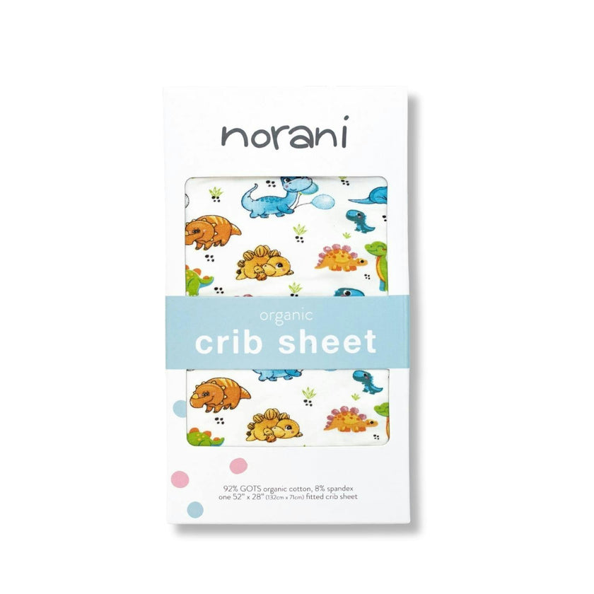 Organic Crib Sheet - Dinosaurs