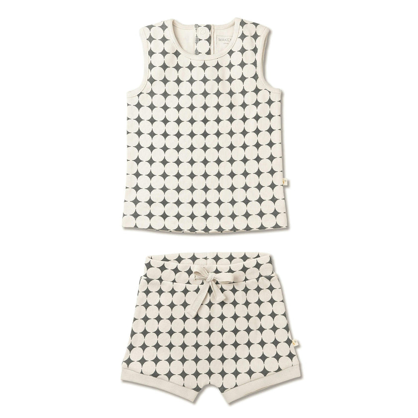 Organic Tank & Tee Shorts Set