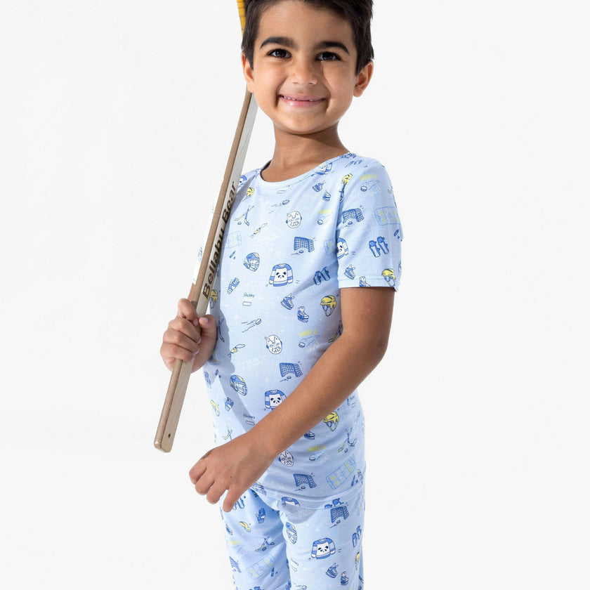 Hockey Bamboo Kids Pajama Short Set