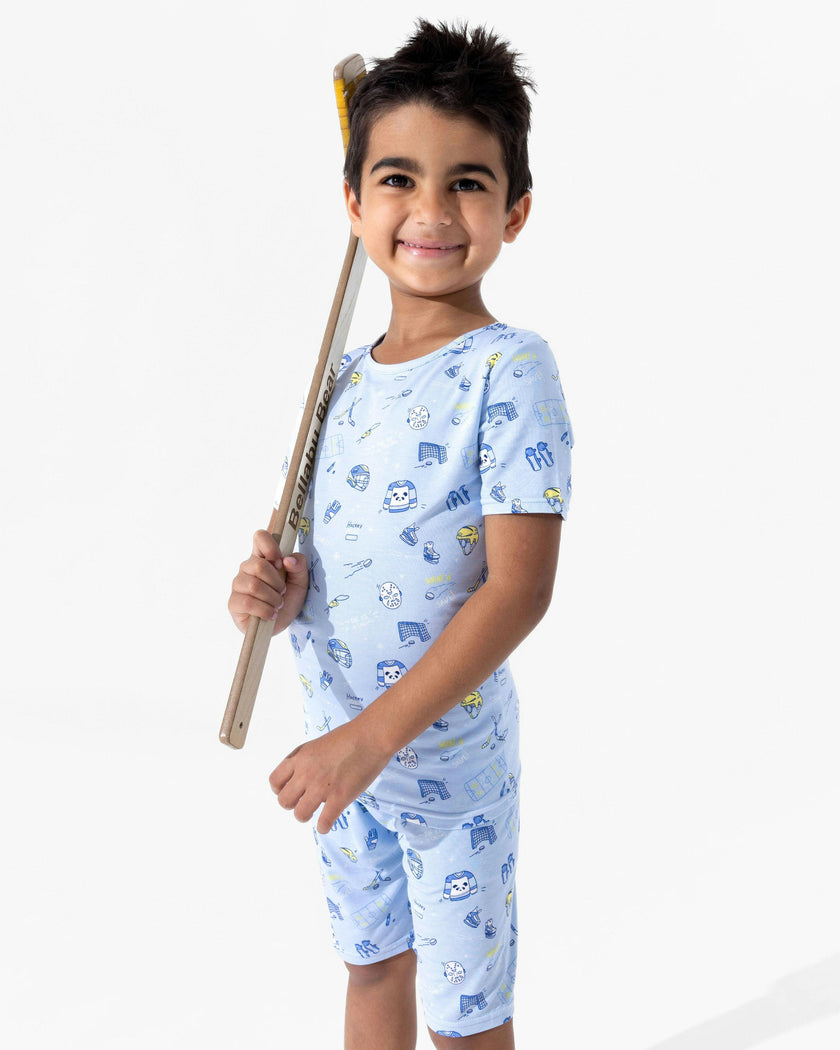 Hockey Bamboo Kids Pajama Short Set