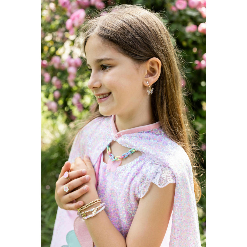 Pink Sequins Twirl Cape