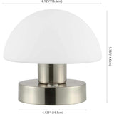 Zoe 5.75" Bohemian Farmhouse Iron Rechargeable Integrated LED Table Lamp