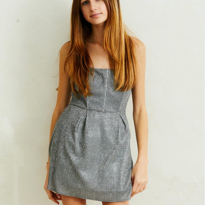 Roxi Silver Corset dress