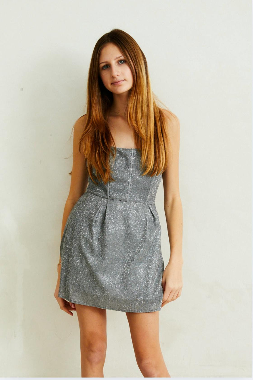 Roxi Silver Corset dress