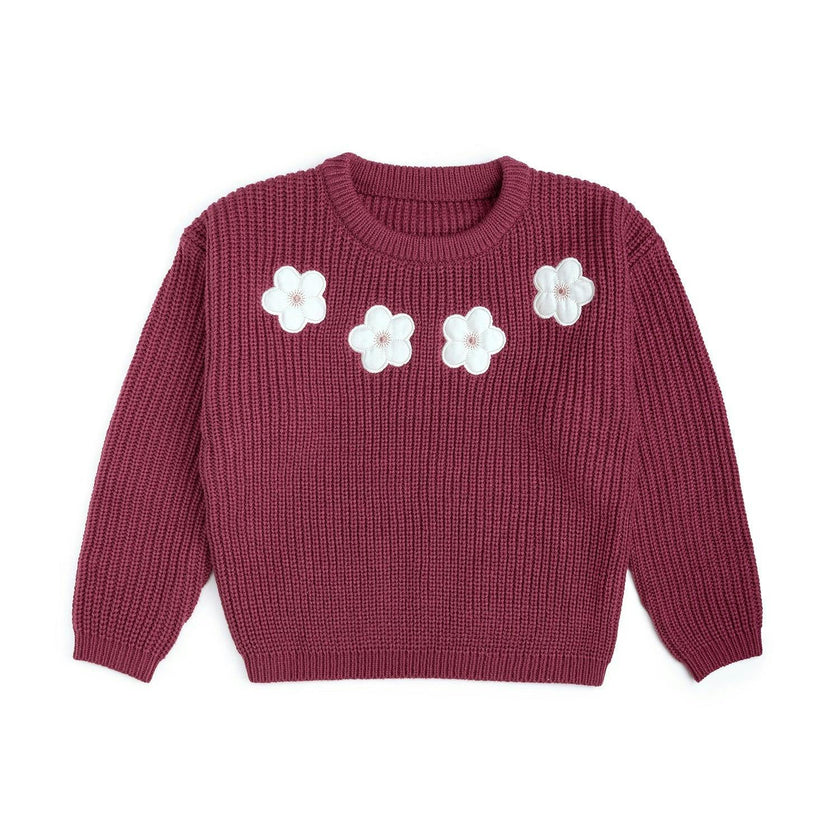 Floral Applique Sweater
