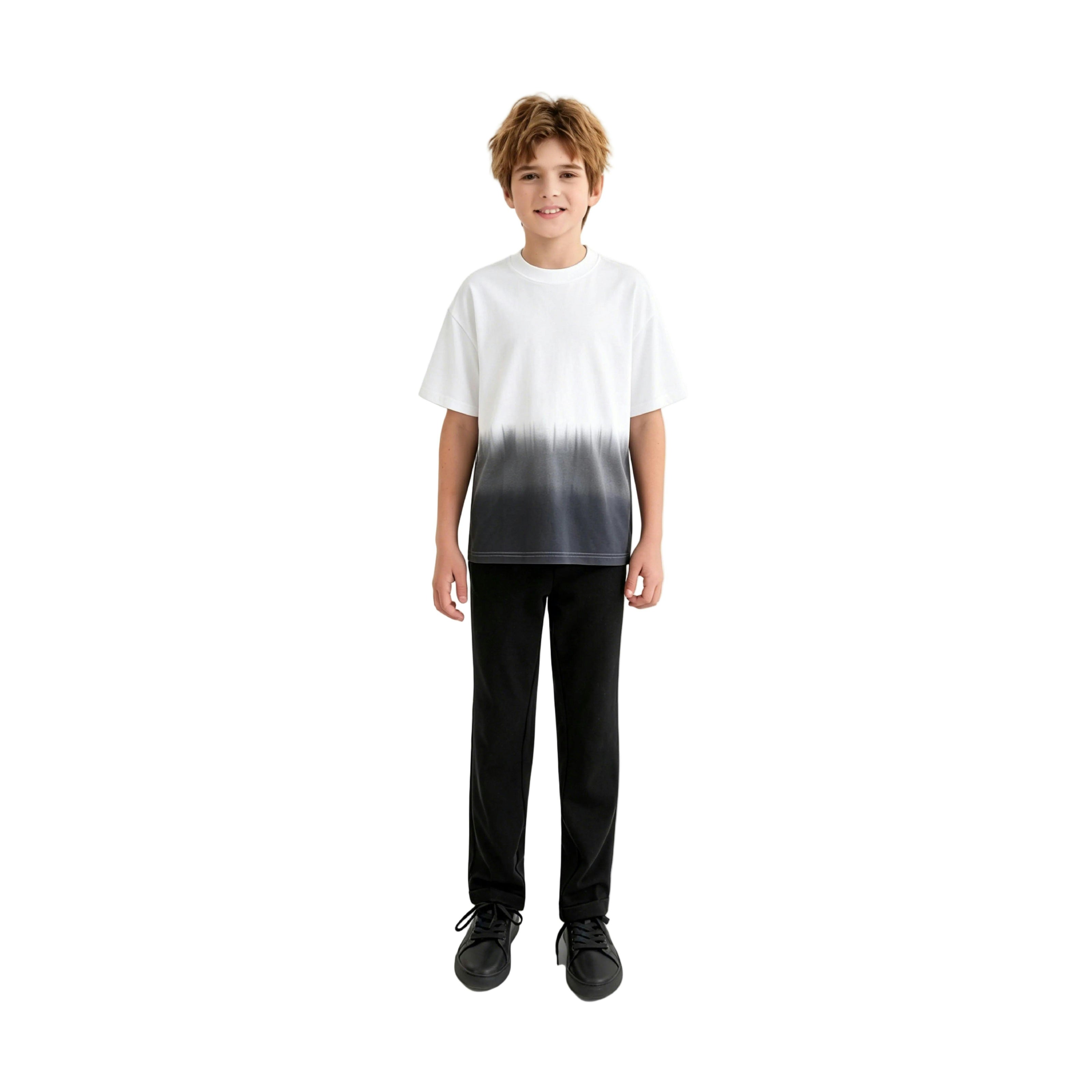 White to Gray Gradient T‑Shirt