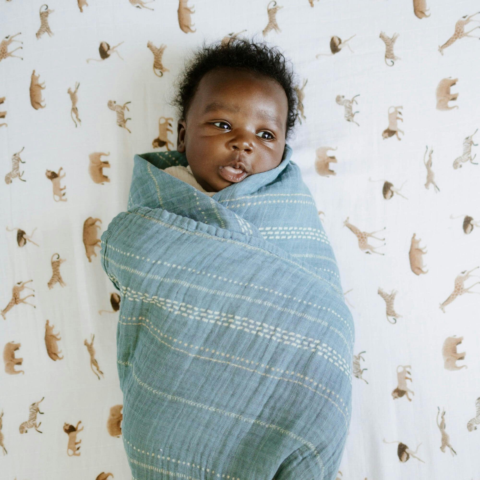 Organic Cotton Muslin Swaddle Blanket - Stillwater Stitch