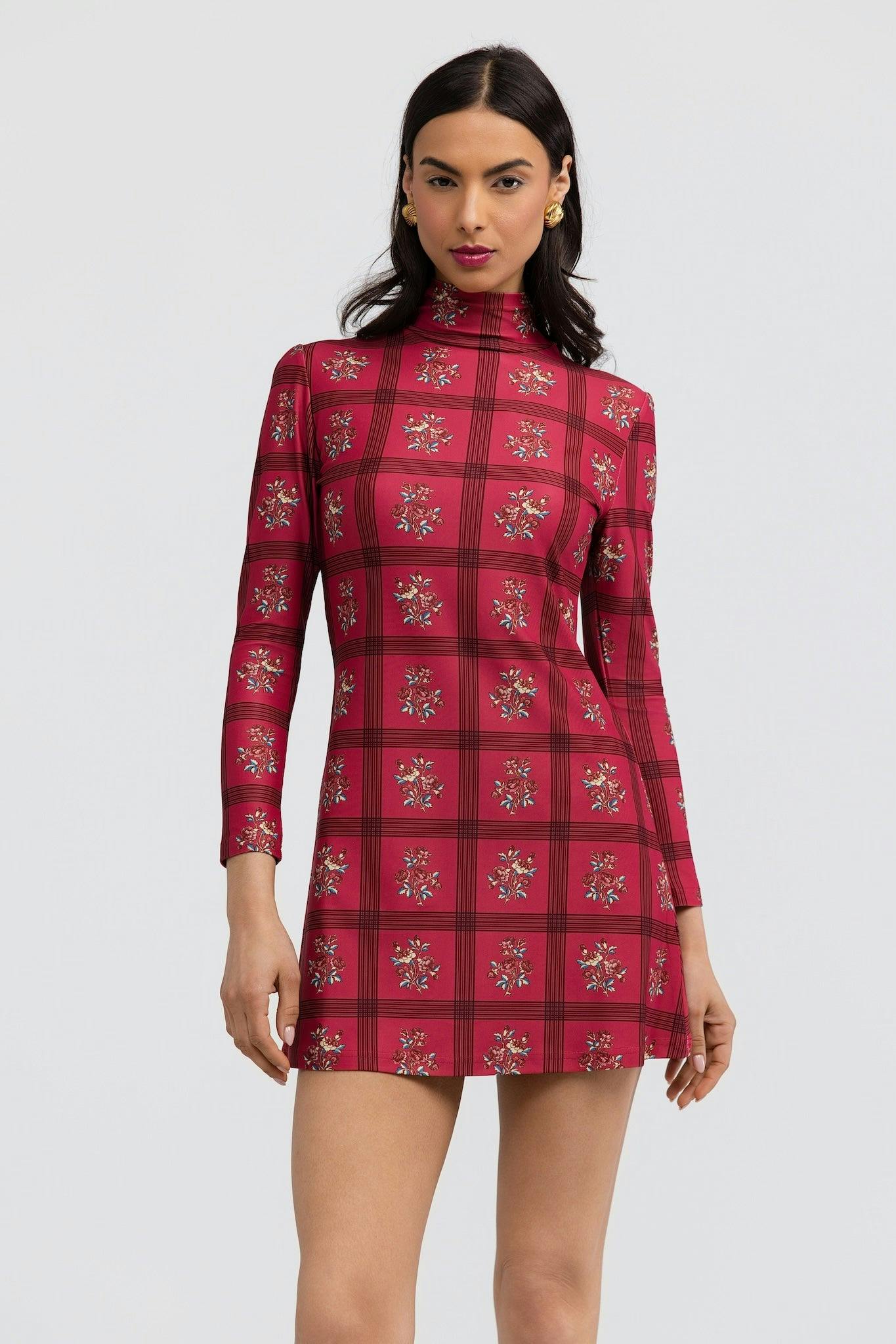 Dottie Dress - Camellia Plaid Rasp