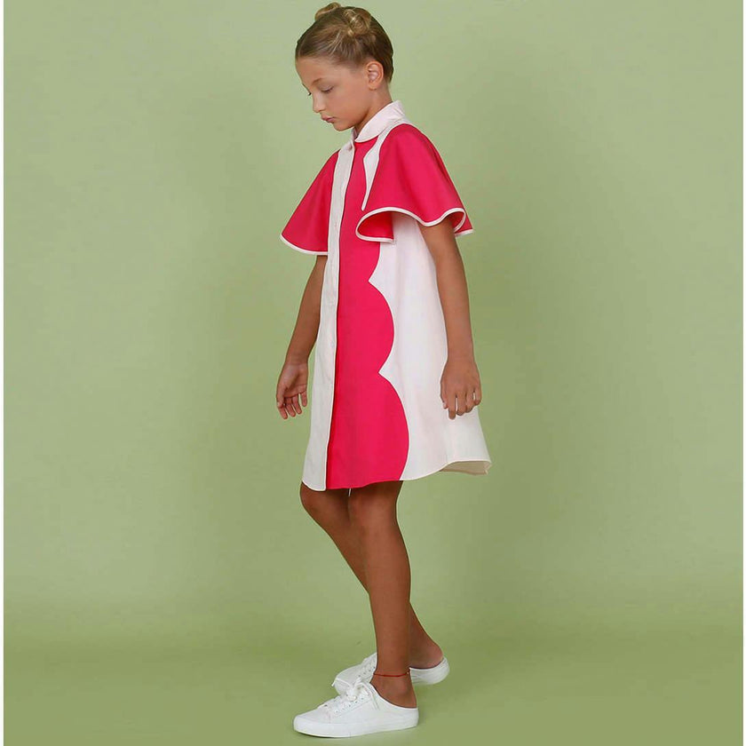 Lulu dress (blush pink/hot pink)