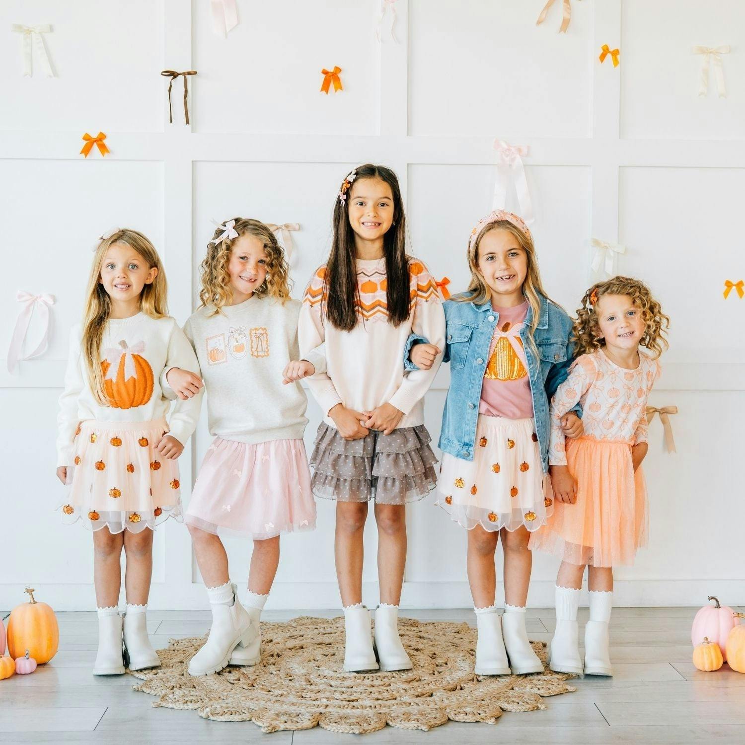 Coquette Pumpkin Sequin Patch Denim Jacket