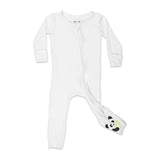 Milk White Bamboo Convertible Footie