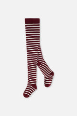 Knit Tights Reddish-Brown