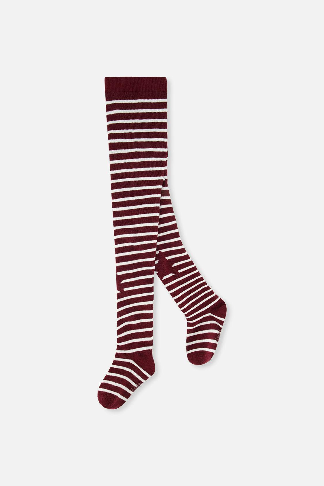 Knit Tights Reddish-Brown