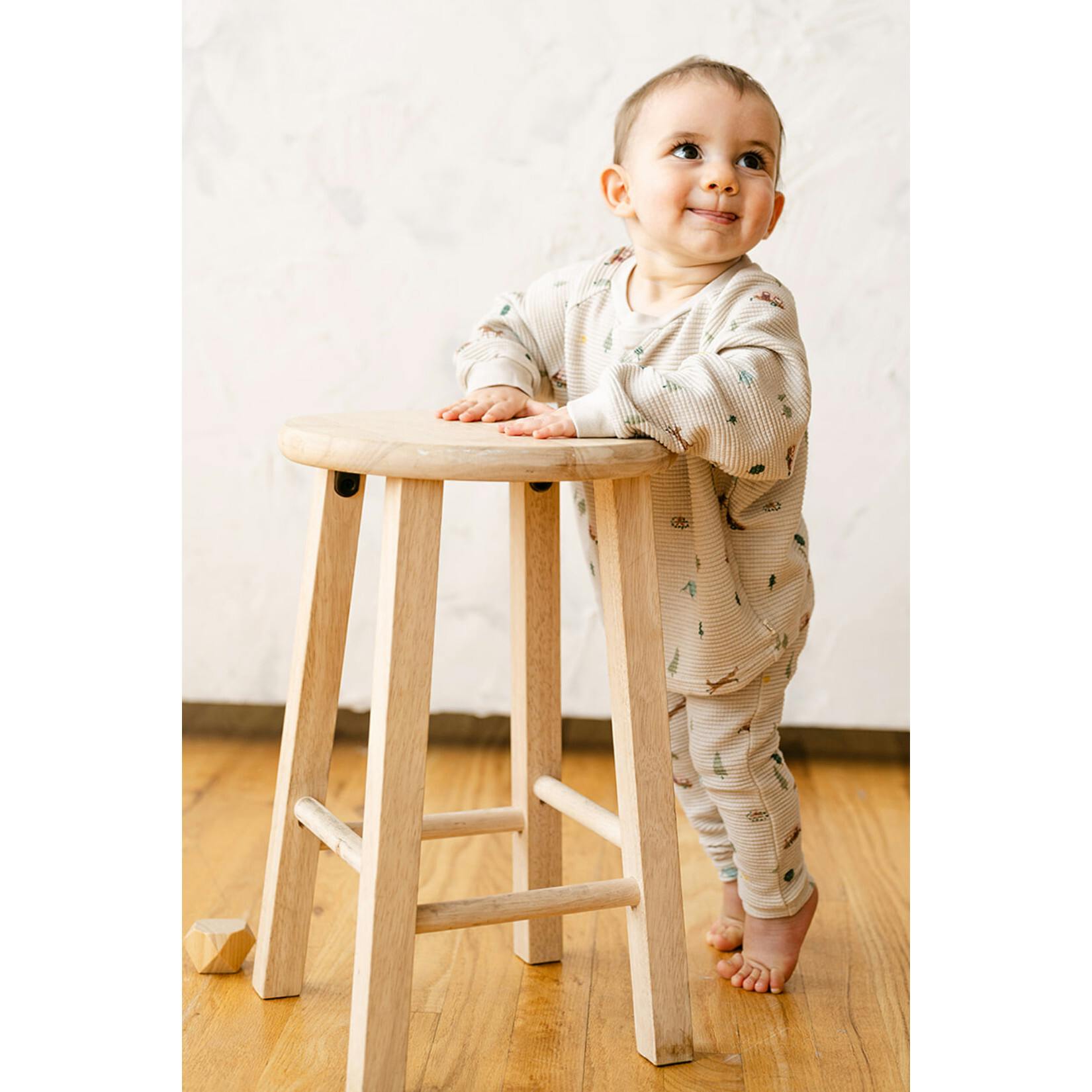 Organic Cotton Waffle Long Sleeve Tee