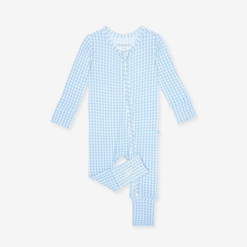Blue Gingham Convertible One Piece